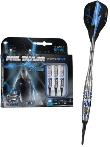 Target Darts Power 9Five Japanische Dartpfeile mit weicher Spitze, 18 g