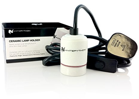 WhitePython Ceramic Lamp Holder with Silicone Cable