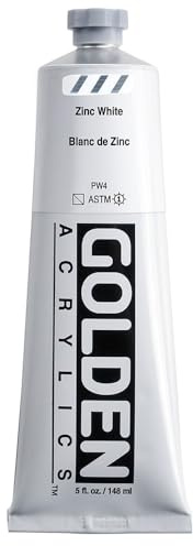 Goldene 0001415-3 5 Unzen - 148ml - Heavy Body Acrylic Color Paint Tube - Zink Wei-