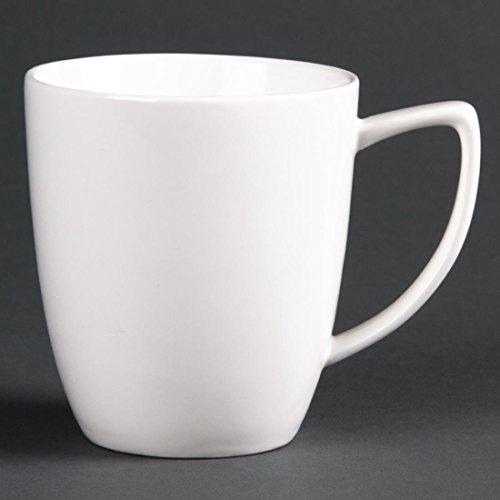 Lumina Fine China CF378 Latte Mug, White (Pack of 6)