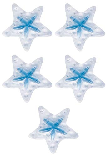 Spirella 5 Stück Set blau Asterie Duschmatte, PVC