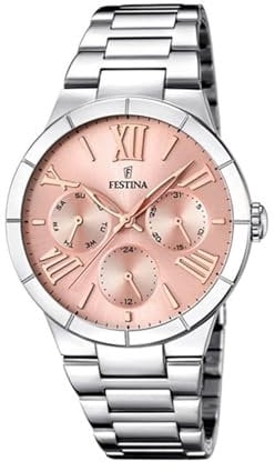 Festina Damen Analog Quarz Uhr mit Edelstahl Armband F16716/3