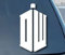 Aufkleber für Stoßstange, Doctor Who DW Autofenster, Vinyl, 127 mm hoch (Farbe: Weiß)