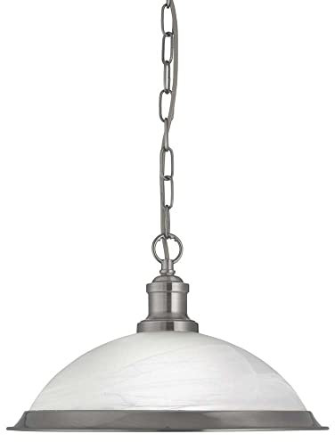 Searchlight 1-flammige Bistroleuchte in satiniertem Silber. Ref. 1591SS, 60 W, silber
