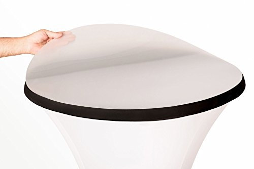 TexDeko® 2er-Pack Schutzplatte für Stehtische Bistrotische, Stehtischhussen, Abdeckplatte aus Kunststoff (Ø 83 cm)