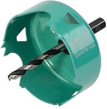 wolfcraft 5970000 - Trépan Plaquiste en Acier Carbone - Diamètre 76 mm