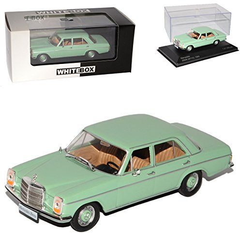Whitebox Mercedes-Benz 200/8 Strich Acht Limousine Grün W114 W115 1967-1976 1/43 Modell Auto mit individiuellem Wunschkennzeichen