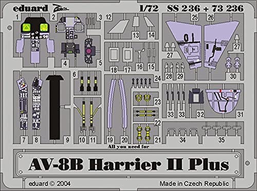 Eduard Accessories SS236 Modellbauzubehör AV-8B Harrier II Plus