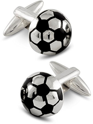 ZAUNICK Fußball Manschettenknöpfe Silber 925 handgefertigt