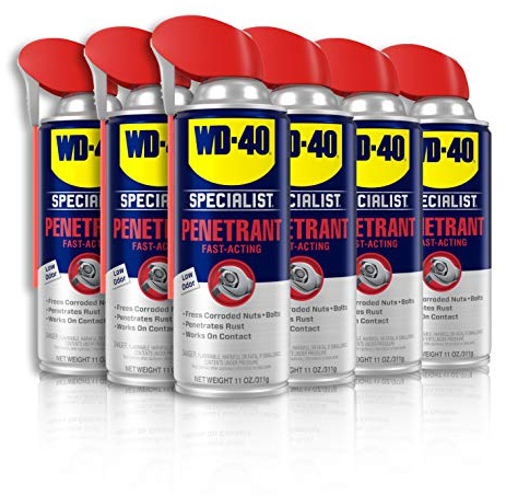WD-40 Specialist Penetrant with SMART STRAW SPRAYS 2 WAYS, 11 OZ [6-Pack]