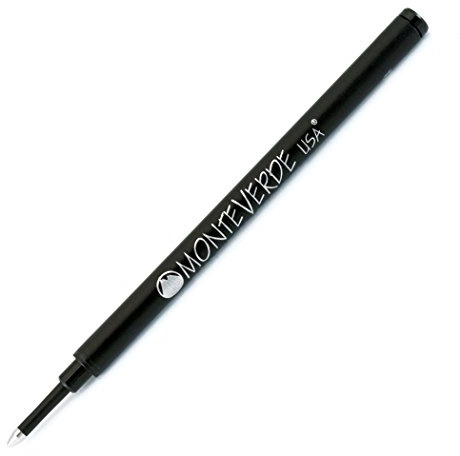 Monteverde G233BK Tintenrollermine für die meisten Tintenroller, 6 Stück, Schwarz