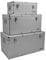 Aluminium-Rahmenkoffer Transport-Box, Koffer in Silber mit 155 Liter Volumen