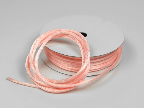 10m Rolle Flechtkordel Satin 2mm (hell rosa) // Satinkordel Kordel Flechtschnur Schmuckschnur Satinschnur Zierkordel Kumihimo