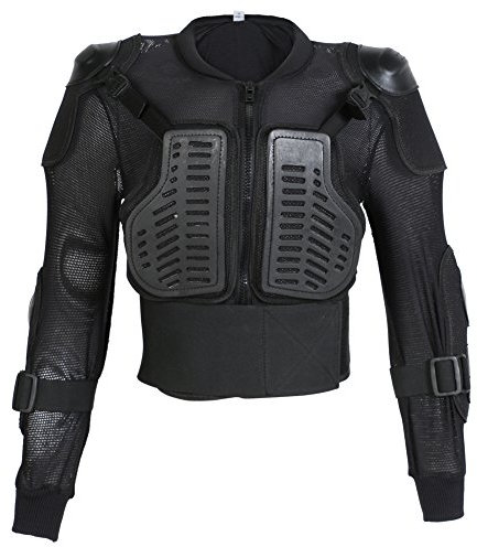 Kids Motorbike Motorcycle Biker MX Enduro Sports Body Armour Jacket - Black - Age 12