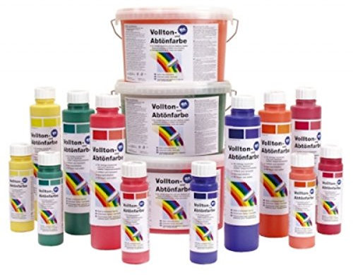 Pufas fix 2000 Volltonfarbe + Abtönfarbe 2,5 L Innen + Außen-Farbe Fassadenfarbe 918 Ultramarinblau
