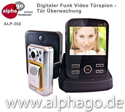 Digitaler Funk- Türspion ALP-302 - Funk - Video -TÜRSPIONANLAGE - 3,5 Zoll Farbdisplay - erweiterbar bis zu 3 Monitore - Nachtsicht