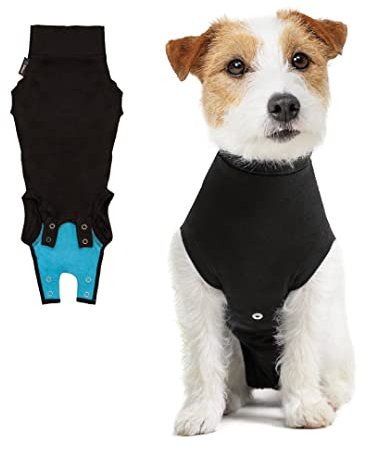 Suitical Recovery Suit Hund, XXS, Schwarz