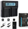 Blumax Akku LP-E6N 2000mAh + Doppelladegerät LP-E6N Dual Charger | passend zu Canon EOS 60D, EOS 70D, EOS 6D, EOS 60D, EOS 70D, EOS 5D Mark III || 2 Akkus gleichzeitig Laden