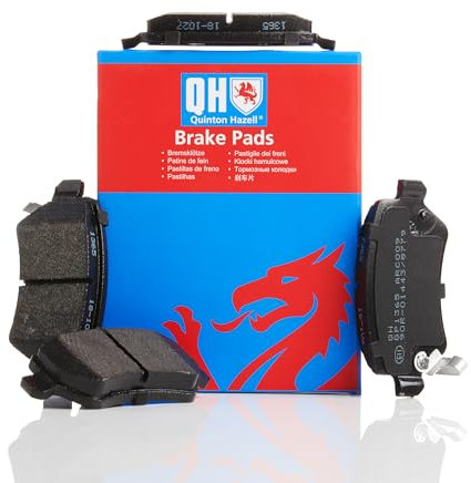 Quinton Hazell Brake Pad Set - 4 OEM Quality Direct Fit Replacement Brake Pads for Single Axle - Rear - Including Brake Caliper Screws - BP1365