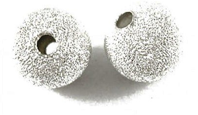 Silver Brass Beads Round Spacer 8mm Stardust Pack of 50