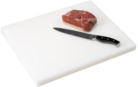 2 Stück Schneidebrett, Küchenbrett, Kesper Tranchierbrett Profi, Gastro-Ausführung, aus Kunststoff, Maße: ca. 500 x 400 x 30 mm, in weiß