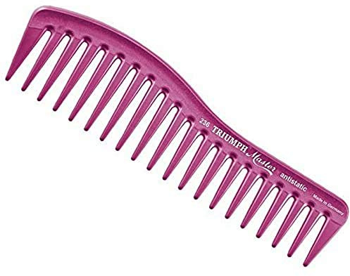 HERCULES SÄGEMANN - 236 Styling Kamm | 7 Zoll Haarkamm aus Kunststoff für Styling von Locken und glattem Haar | Für Friseur und Privat-Anwendung | Farbe: Fliedermetallic