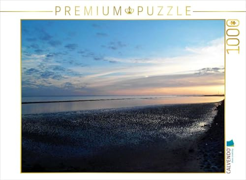 CALVENDO Puzzle Sonnenuntergang im Wattenmeer | 1000 Teile Lege-Größe 64 x 48 cm Foto-Puzzle für glückliche Stunden