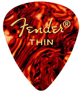 Fender 098-0351-700 351 Shape Picks, 12 Count, Shell, Thin