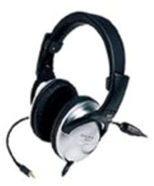 Koss UR29 Auriculares con Cable DJ, Cascos de Diadema Cerrados, Headphones Over Ear, Plegables, Ajustables, Control de Volumen para Música, Calidad de Graves, Jack de 3,5 mm, Negro/Plata