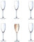 24X Chef & Sommelier Cabernet Tulip Champagne Flutes 160ml 225X56mm Wine Glasses
