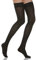 Relaxsan Mikrofasern 870M (Schwarz 5/XXL) Kompressionsstrümpfe Damen 18-22 mmHg mit Silikon, Oberschenkel Stützstrümpfe 140 Den