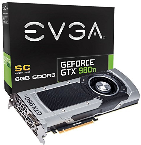 EVGA 06G-P4-4992-KR Carte graphique NVIDIA GTX 980TI SuperClocked GDDR5 (6 Go, HDMI 2.0, DVI-I, 3 x DisplayPort 1.2, 384-Bit, PCI-Express 3.0)