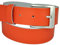 Dayneq 4cm Breit Echt Leder Guertel Altsilber Schnalle -Orange-Bundweit 105