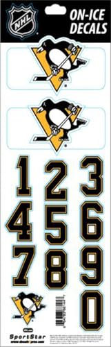 Helmsticker Set NHL Sportstar Team Pittsburgh Penguins dunkler Helm