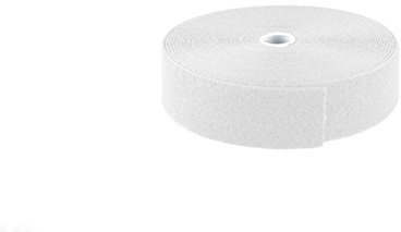 Flausch-Kräuselband zum Aufnähen, weiß, 23 mm breit, 100 m