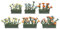 Busch 1208 - Blumenkasten-Set