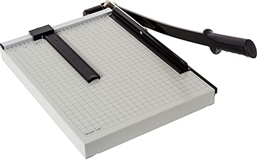 Dahle Vantage Papierschneider, 30,5 cm 38,1 cm 45,7 cm Schnittlängen, 15 Blatt Kapazität, automatische Lenkerklemmung, verstellbar Guide, Metall Boden mit 1/5,1 cm Gitterlinien, Papier Cutter Schnittlänge: 38,1 cm (15 Zoll) 14 1/2 In grau