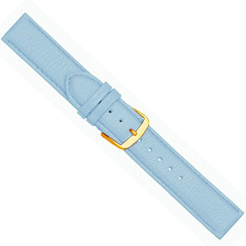 Beach Uhrenarmband Kalbsleder Hellblau 20446G, Stegbreite:18mm