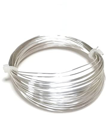 Copper Craft Wire Silver 925 Plated 10m Coil 0.6mm Thick for Jewellery Making, Crafting, Beading, and Wire Wrapping