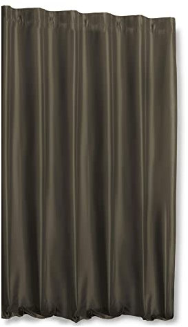 Haus und Deko Thermovorhang 245 x 245 cm Taupe Dunkel Polar Fleece Kräuselband Wärmeisolierende Vorhänge Gardine Blickdicht Kälteschutz Vorhang Verdunkelungsvorhänge knitterfrei