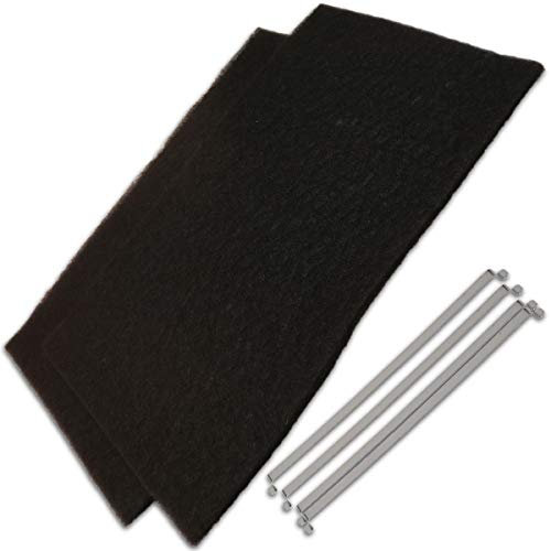 AK505AE1 FILTRE CHARBON (335X195MM) + 4 LAMELLES DE FIXATION POUR HOTTE BRANDT - 74X5766