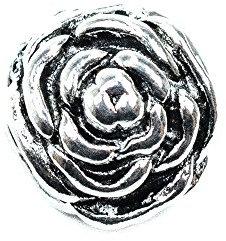 Paracord Planet Antique Silver Rose Beads for DIY Jewelry Available in Single, 5, 10 and 20 Packs (20 Pack)