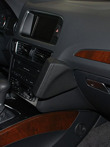 KUDA Handyhalterung passend für Audi Q5 ab 04/2008 - Telefonkonsole für Smartphones, Handys, Navi und mehr – Kunstlederkonsole, schwarz, 093505