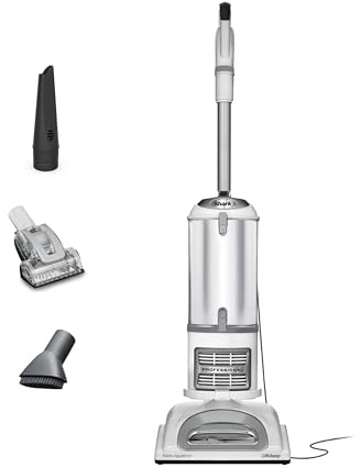 Shark | Upright Vacuum Cleaner | Navigator Lift-Away | Swivel Steering | HEPA Filter | Vacuum for Pet Hair | Crevice Tool & Dusting Brush Included | For Carpets & Hard Floors | White/Silver | NV356E