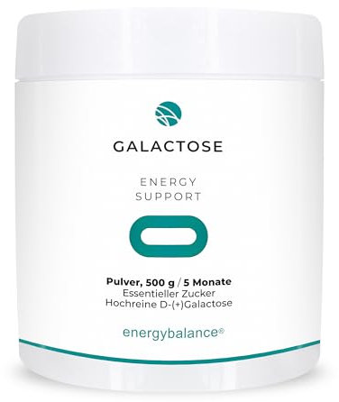 Hochrein D-Galactose Pulver – 500g ca 4-Monatsvorrat – Galaktose der Zucker für’s Gehirn – EnergyBalance Qualität aus der Schweiz