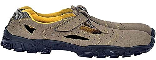 COFRA New Brenta, Zapatos de seguridad de trabajo, Beige/Amarillo, 41 EU
