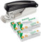 Leitz Mini Heftgerät, Tragbar, Schwarz, 10 Blatt, 3000 Heftklammern, Stapler