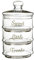 Premier Housewares Stackable Storage Jars, Clear, 3-Piece