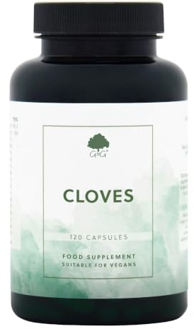Clove Powder Capsules 500mg - 120 Vegan Capsules - G&G Vitamins | Natural Clove Powder Supplement, Non-GMO, Made in the UK