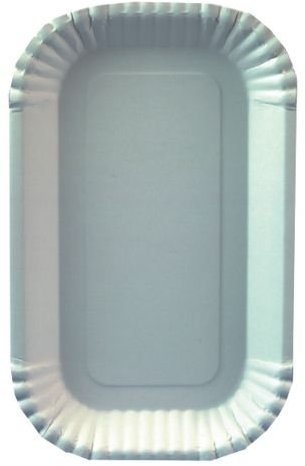 Lot de 300 coupelles en carton carrées Blanc 15 cm x 23 cm x 2 cm